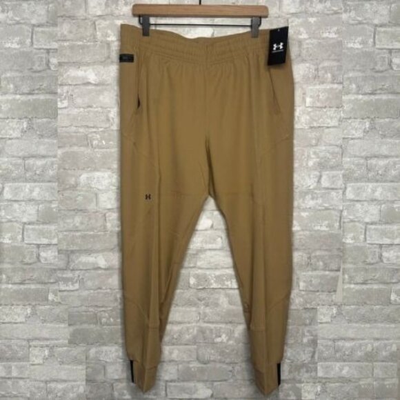 Under Armour Women's Unstoppable Casual Joggers Taper Leg NWT Size XL (Taupe) - Picture 2 of 15
